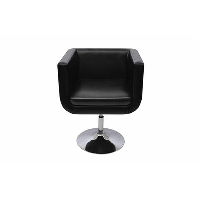 vidaXL atpūtas krēsli, 2 gab., melna mākslīgā āda