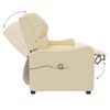 vidaXL četrvietīgs masāžas krēsls, atgāžams, krēmkrāsas audums