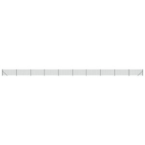 vidaXL stiepļu žogs ar atloku, zaļ&scaron;, 0,8x25 m