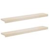 vidaXL Logu palodzes 2 gab. Balts 100 x 20 x 2 cm Cietā ozola koks