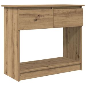 vidaXL konsoles galds ar atvilktnēm, koka krāsa, 85,5x38,5x74,5 cm