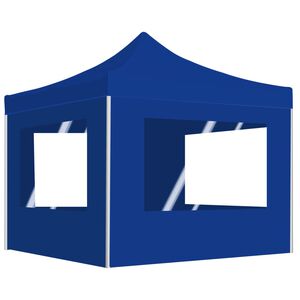 vidaXL saliekama nojume ar sienām, zila, 2x2 m, alumīnijs