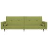 vidaXL divvietīga dīvāngulta ar kājsoliņu, gai&scaron;i zaļ&scaron; samts