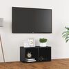 vidaXL TV plaukts, 72x35x36,5 cm, spīdīgi pelēks, inženierijas koks
