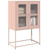 vidaXL Highboard Pink 68x39x107 cm Tērauds