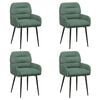 vidaXL Ēdamkrēsli 4 pcs Samts Jūras zaļa 59 x 59,5 x 90 cm