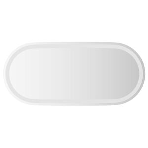 vidaXL LED vannas spogulis Caurspīdīgs 80 x 35 cm rūdīts stikls