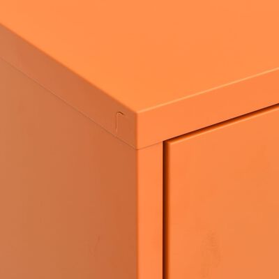vidaXL skapītis, 80x35x101,5 cm, tērauds, oranžs