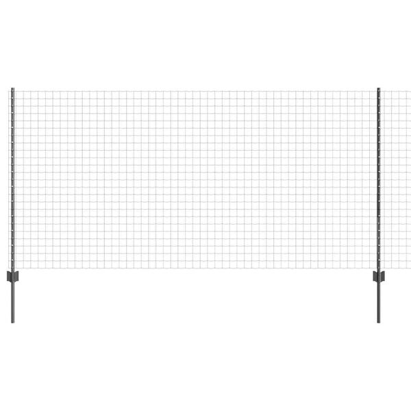 vidaXL Žogs ar stabu Pelēka 1,2 x 10 m Tērauds un PVC