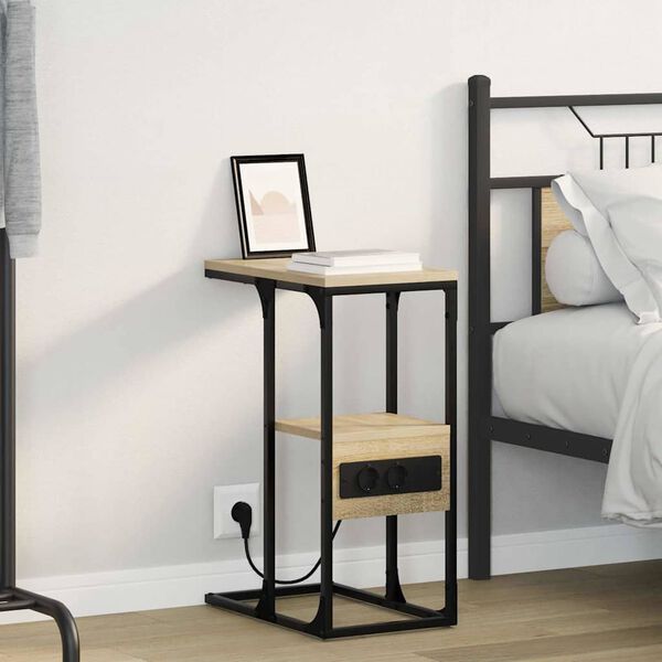 vidaXL Nakts skapītis ar atvilktni Sonomas ozola 41.5 x 26 x 60.5 cm