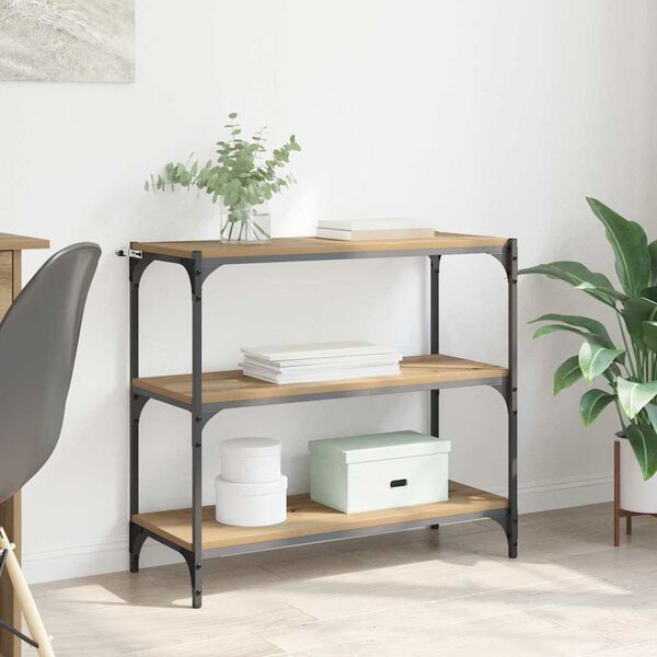 vidaXL Grāmatplaukts Artisānā ozols 80 x 33 x 70,5 cm