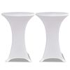 vidaXL Elastīgs galdauts stāvgaldiem 60 cm 2 gab. balts