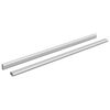 vidaXL Skapja stieple 2 pcs Sudraba 664 x 15 x 29 mm