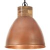 vidaXL griestu lampa, industriāla, vara krāsa, dzelzs, koks, 35cm, E27