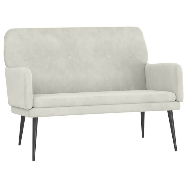 vidaXL sols, 108x79x79 cm, krēmkrāsas samts