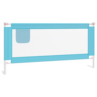 vidaXL bērnu gultas aizsargbarjera, zila, 190x25 cm, audums