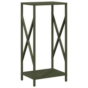 vidaXL Malkas plaukts Olive Green 34x25x70 cm Auksti velmēts tērauds