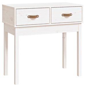 vidaXL konsoles galdiņ&scaron;, balts, 76,5x40x75 cm, priedes masīvkoks