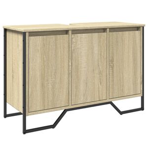 vidaXL izlietnes skapītis, koka krāsa, 91x35x60 cm, inženierijas koks