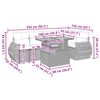 vidaXL 6-daļīgs dārza dīvāna komplekts, matrači, bē&scaron;a PE rotangpalma