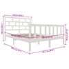 vidaXL gultas rāmis, balts, priedes masīvkoks, 120x200 cm