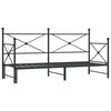 vidaXL ku&scaron;ete ar izliekumu bez matrača, melns 90x190 cm tērauds