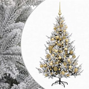vidaXL Mākslīgā Ziemassvētku egle ar bumbiņu 120 cm 150 LED