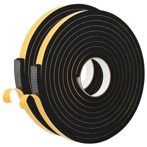 vidaXL Pa&scaron;līpo&scaron;a putas lente 2 gab. Melns 15mm x 5m CR putuplasts