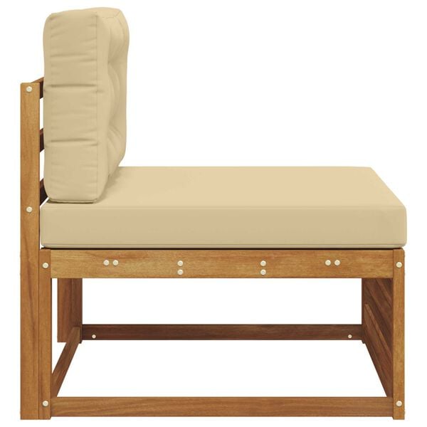 vidaXL Āra vidējais dīvāns Cietā akācijas koks Dabiska