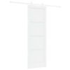 vidaXL Slīdo&scaron;ās durvis 73,5 x 211 cm Inženierijas koks Balts