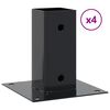 vidaXL Statu pamatnes Kvadrātveida 4 gab Antracīts 71x71 mm