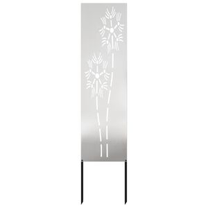 vidaXL Dārza privātuma ekrāns Sudraba 32 x 140 cm Nerūsējo&scaron;s tērauds