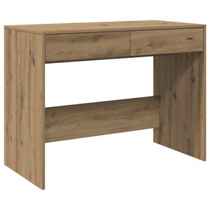 vidaXL rakstāmgalds, koka krāsa, 101x50x76,5 cm, inženierijas koks
