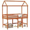 vidaXL Bēniņu gultas rāmis Vaska Brūns 90 x 190 cm Masīvs priedes koks