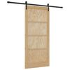 vidaXL Slīdo&scaron;ās durvis 93 x 202 cm Inženierijas koks Dabiska un melna