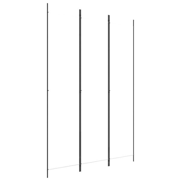 vidaXL 3-paneļu istabas aizslietnis, 150x220 cm, balts audums