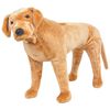vidaXL rotaļu labradors, gai&scaron;i brūns plī&scaron;s, XXL