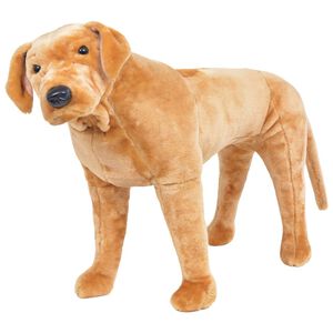 vidaXL rotaļu labradors, gai&scaron;i brūns plī&scaron;s, XXL