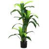 vidaXL mākslīgais dracaena koks, 36 lapas, 120 cm, zaļ&scaron;