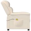 vidaXL masāžas krēsls, krēmkrāsas samts