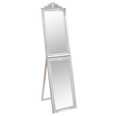 vidaXL grīdas spogulis, 50x200 cm, sudraba krāsā