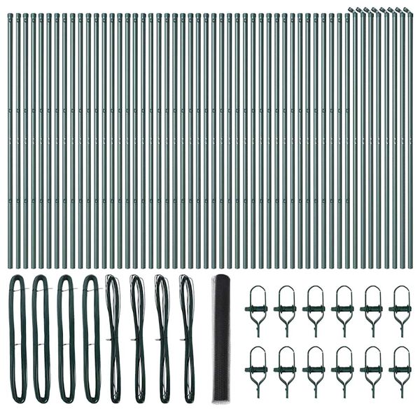 vidaXL Žoga āķis Pelēka 100 x 1,2 m (25 mm siets) Tērauds un PVC