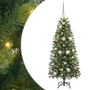 vidaXL Mākslīgā Ziemassvētku eglīte su 150 LED Zaļa 120 cm PE un PVC