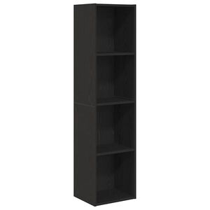 vidaXL Grāmatplaukts Melns ozolkoks 143 x 30 x 36 cm Inženierijas koks