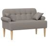 vidaXL Divvietīga mēbele ar pogu pūkām Pelēkbrūna 120 x 65 x 79 cm