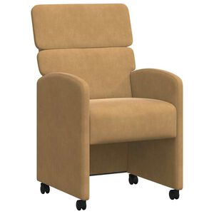 vidaXL Ēdamgalda krēsli ar ritenī&scaron;iem 2 pcs Brūna 58 x 65 x 98 cm