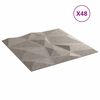 vidaXL Sienas paneļi 48 pcs Betona Pelēks 50 x 50 cm XPS Putu