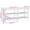 vidaXL Darbagalds Vaks brūns 181.5 x 50 x 80 cm Ciets priedes koks