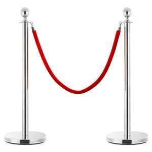 vidaXL 3-daļīgs VIP rindu barjeru komplekts, nerūsējo&scaron;s tērauds