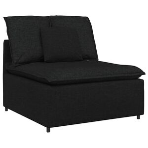 vidaXL modulārs dīvāna centrālais modulis ar spilveniem, melns, 100 cm